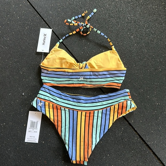 Hurley Striped Bikini NWT - Picture 4 of 5